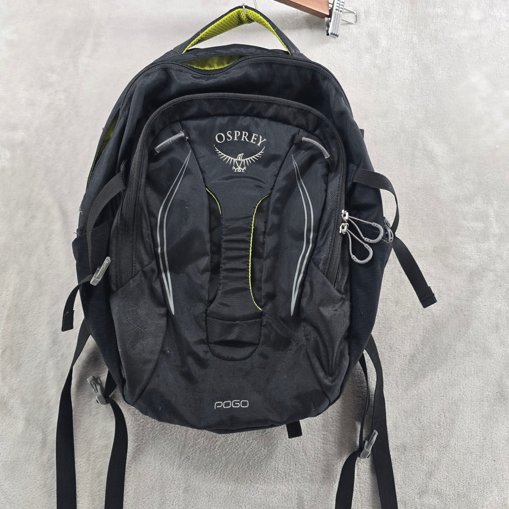 Osprey Unisex OS Pogo Backpack Black Green Hiking Travel Daypack